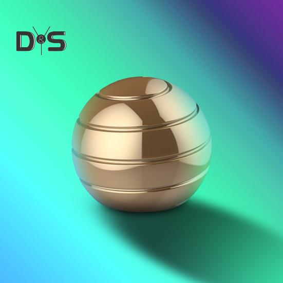 Jucărie Cinetică de Birou Metalică pentru Copii Adulți Iluzie Optică Corp Întreg Jucărie Fidget Spinner Minge Giroscopică de Birou pentru Reducerea Stresului