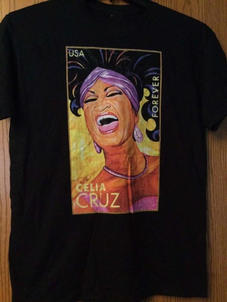 Hot Trend Celia Cruz Black Color 100% Cotton T Shirt Gift For Fan Unisex T-Shirt S