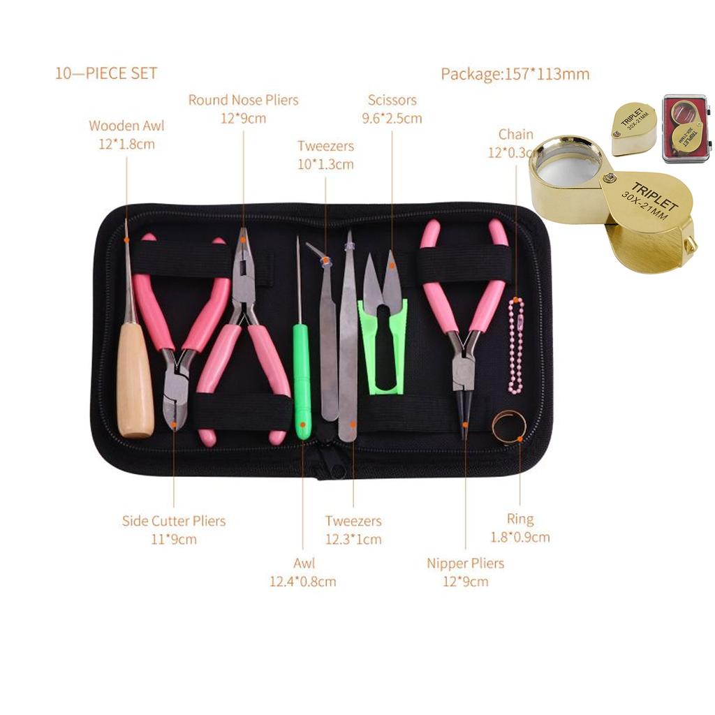 Pocket Loupe Magnifier Jewelry Magnifying Glass Foldable Diamond Lupa Triplet Jewelers Eye Glass Tool Reading Magnifier