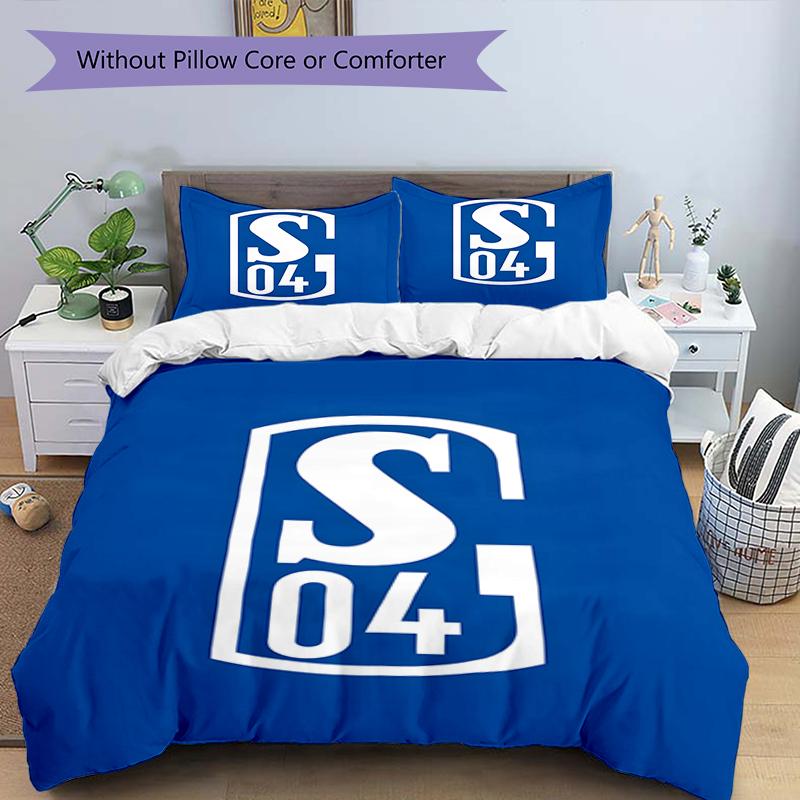 3pcs Football Team (48) Design Cover Set - HD Printed Bedding with 1 Cover and 2 Pillowcases - Perfect for Home and Dorm Decor