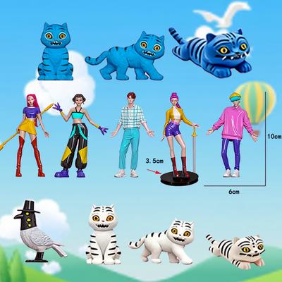 Anime Kpop Dämonenjäger Figur Modell Spielzeug Cartoon Gaming Peripheriegeräte Schreibtischdekoration Sammelfiguren Modell Spielzeug für Kinder Geschenk