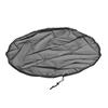 Rain Bucket Mesh Cover Black 37.4in Diameter Polyester Fiber Water Collection Bucket Cover with Drawstring for Leaves Debris