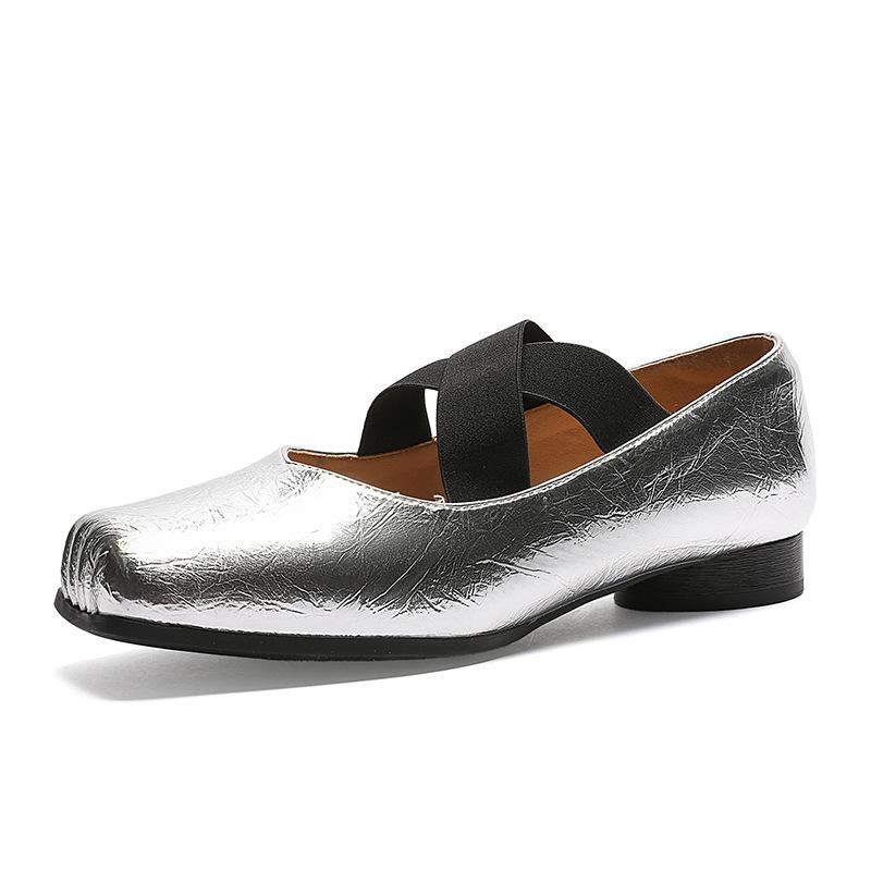 Square head Mary Jane women's shoes 2025 autumn new French not tired feet single shoes women's versatile high-end ballet shoes