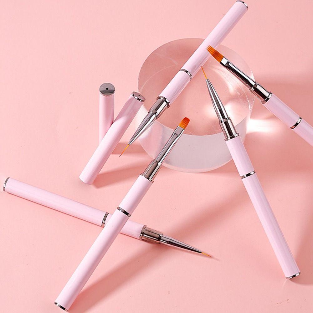 Acrylic Gel Nail Polish Thin Liner Flower Painting Drawing Manicure Tools Dual-ended Nail Art Brush