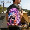2026 Drawstring Fitness Bag Hunter Witch Team Sports Backpack Kpop Cartoon Storage Outdoor Daypack