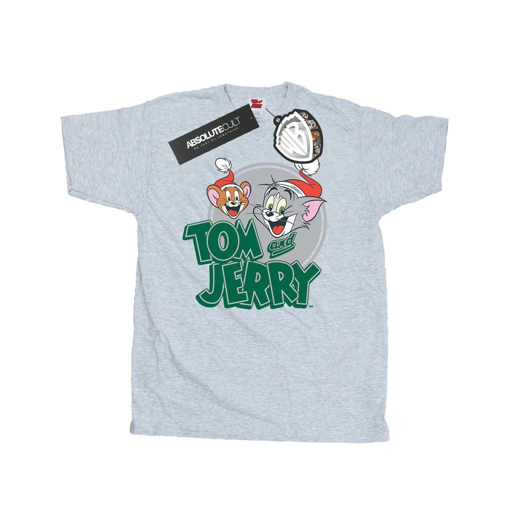 Tom And Jerry Mens Christmas Greetings T-Shirt