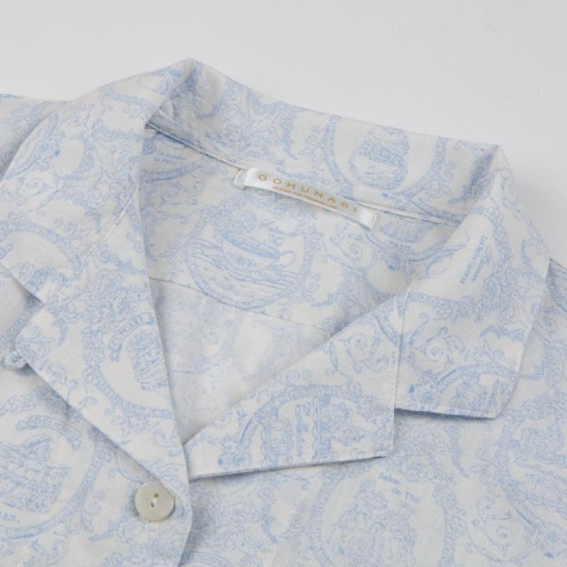 Gohunabi Pajama Set Blue Paris Dessert