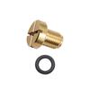 Cooling System Drain Screw Replacement, Brass Threaded Radiator Drain Fastener with Slotted Head and Sealing Washer, Reference 1711171278 for