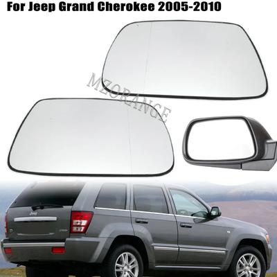 מראה צד מחוממת עבור ג'יפ גרנד צ'רוקי WH 2005 2006 2007 2008 2009 2010 מראות אחוריות מראות אחוריות עדשת זכוכית אביזרים