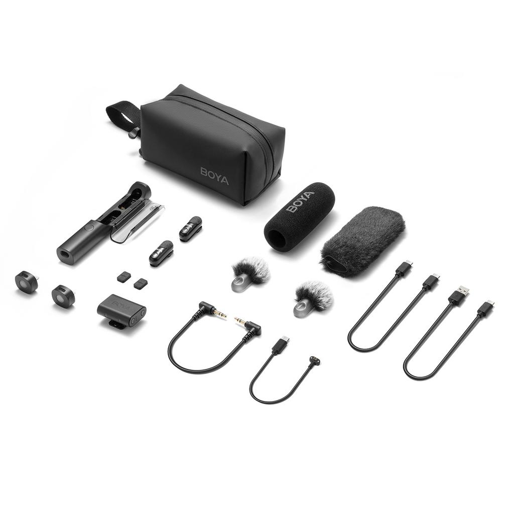 4-in-1 2.4Ghz USB-C Wireless Microphone Set Magic-02 - Black