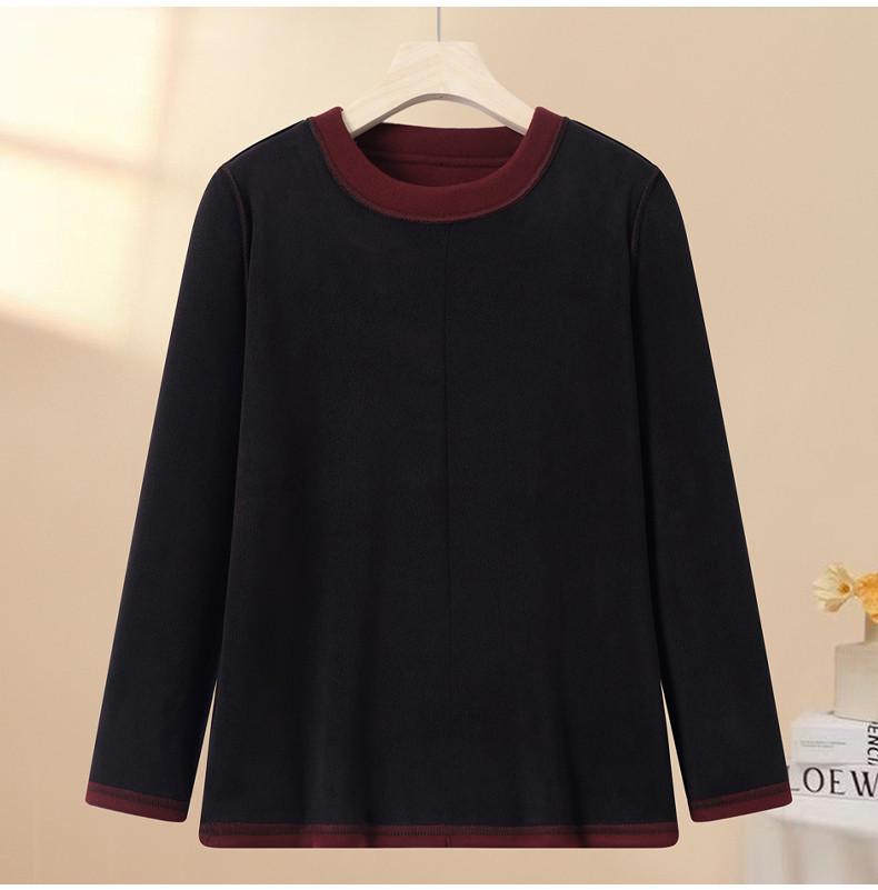 Plus Size Velvet Winter Top - Stylish New Arrival for Middle-Aged Women
