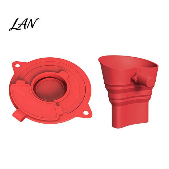 Professional Baking Accessories Flour Funnel And Bowl Cover for Kitchen Aid Mixer, Mess Free Silicone Collapsible Pouring Mixer Shield Attachment,