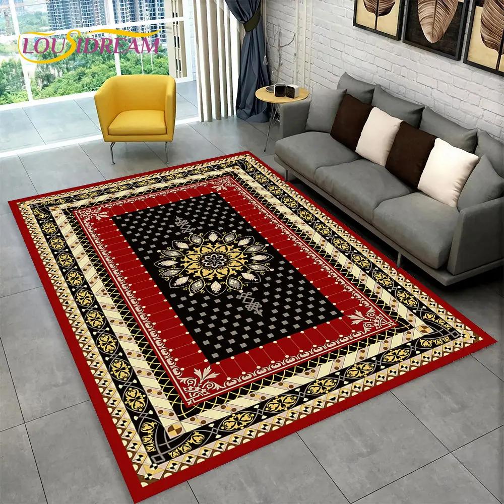 Турецький перський богемний килимок великий, килимок для вітальні, спальні, дивана, килимок для придверних дверей, дитячий нековзний килимок