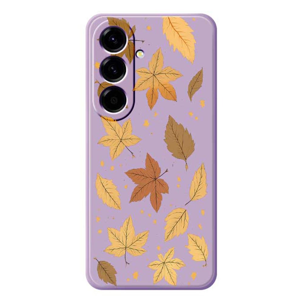 For Samsung Galaxy A56 5G Case Maple Leaves Pattern Printing Straight Edge TPU Phone Back Cover