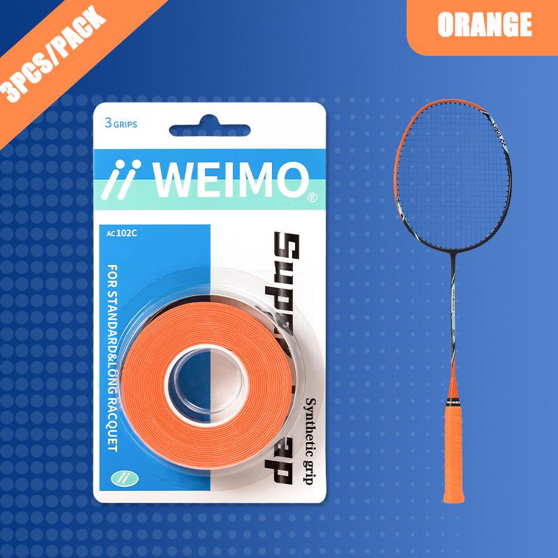 3 Pcs/Pack Badminton Hand Rubber Wrap Around Handle With Anti-Slip Sweatband Grip Handle Leather Badminton Hand Rubber