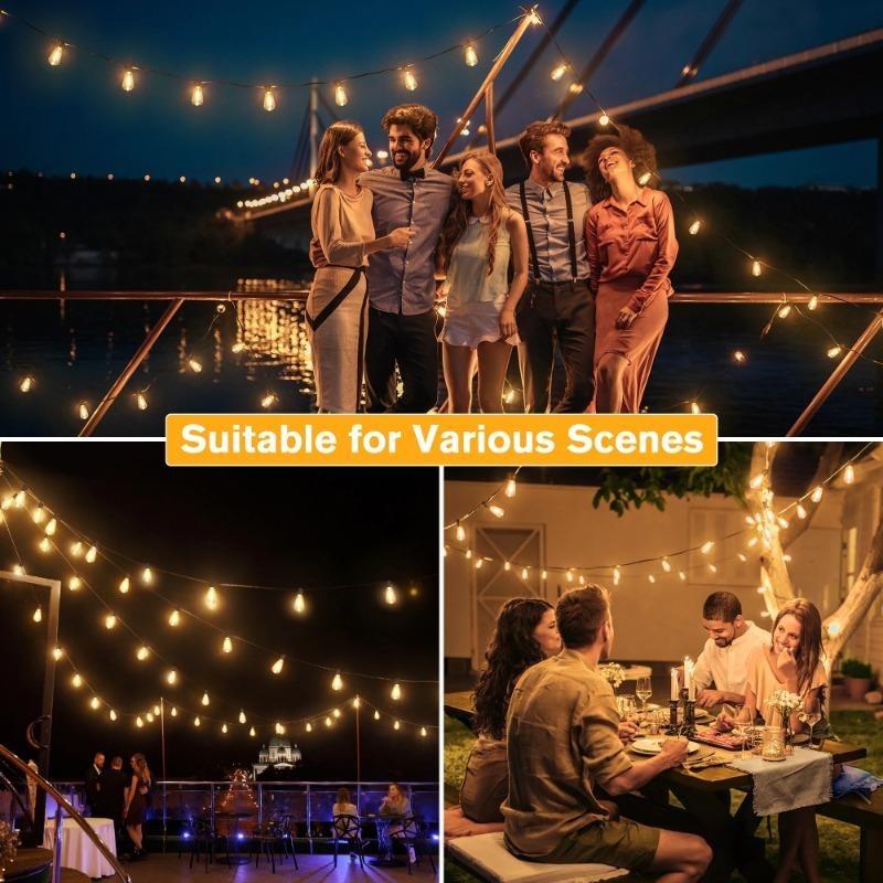 LED Solar String Light ST38 Shatterproof Replacement Bulb Solar Garland For Patio Garden Backyard Christmas Decoration