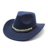 Spring Men'S And Women'S Riding Woolen Felt Hats Western Cowboy Hats British Classic Retro Wide-Brimmed Top Hats