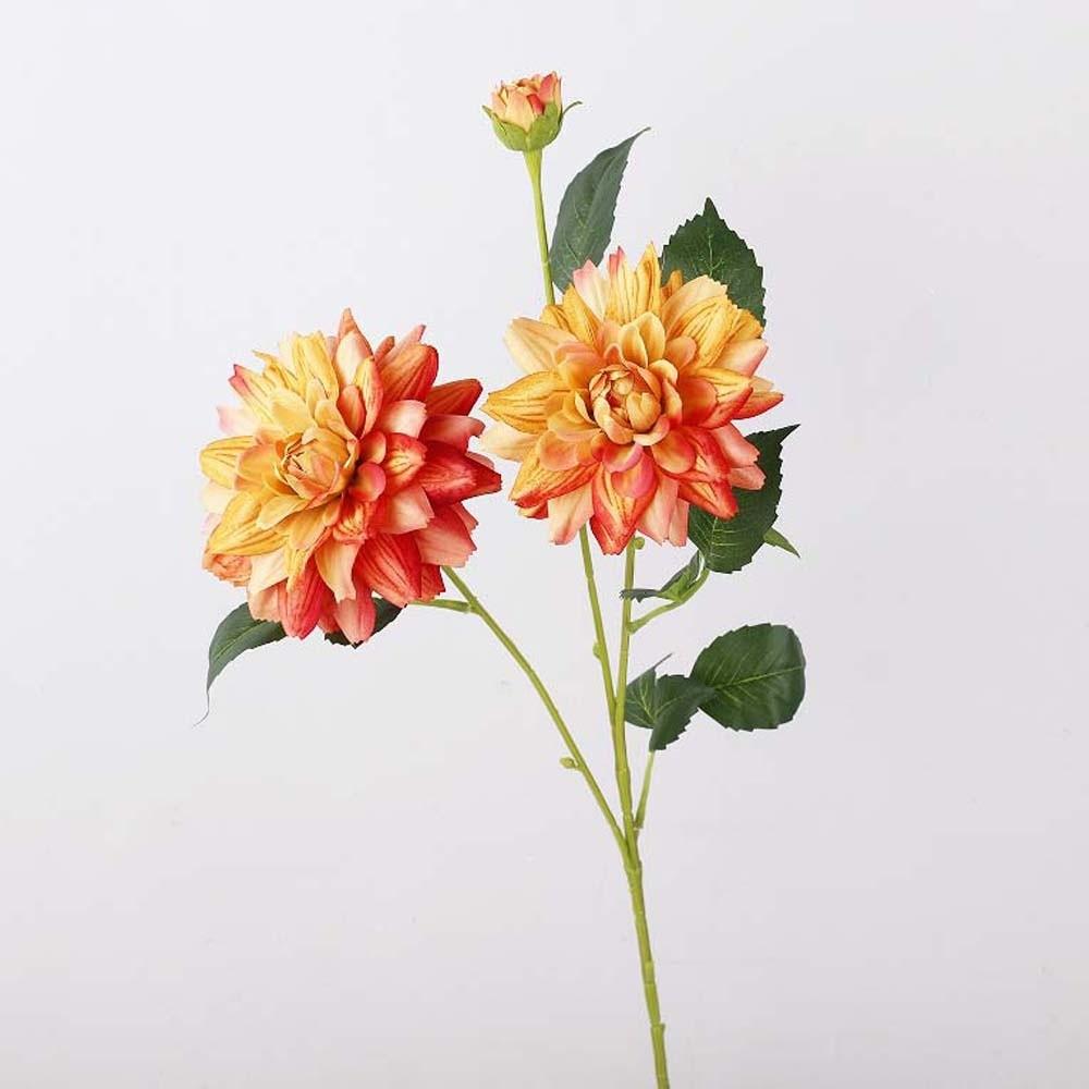 Realistic Simulation Big Dahlia Handmade Fake Flower Faux Dahlia Branch  Wedding Party Decor
