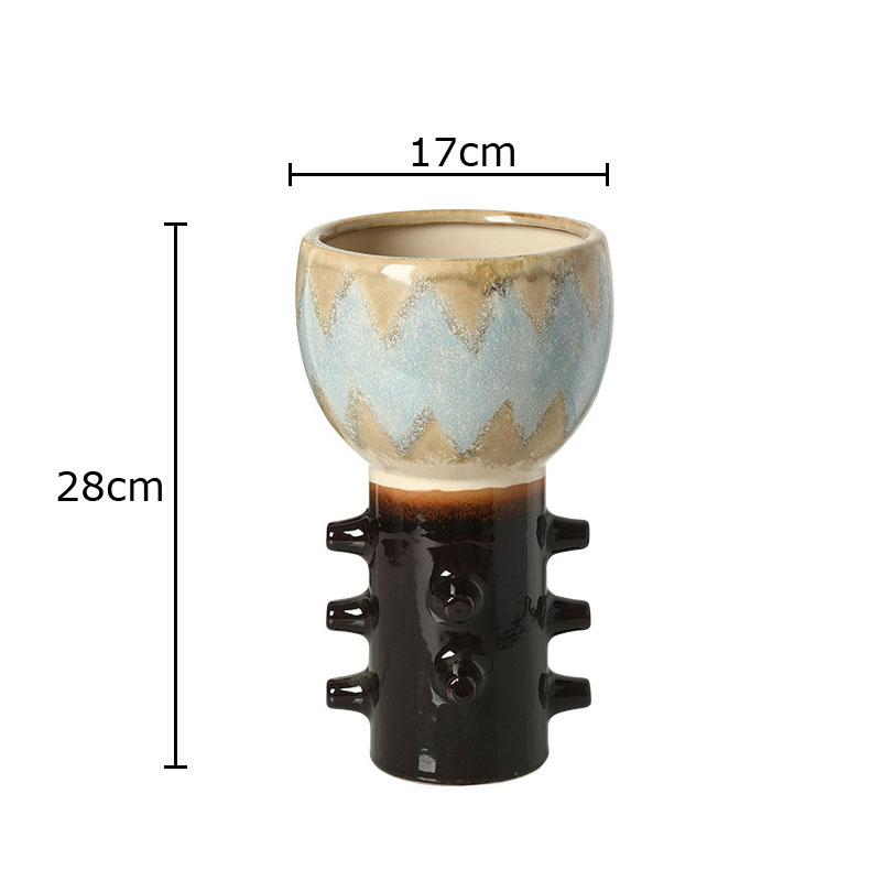 

Abstract Torch Shape Ceramic Vase Creative Flower Pots Table Decoration Flowers Arrangement Floral Vases Room Aesthetic Decor