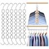 Metal Rotating Hook With 8hole Connector For Closet Organization And Garment Storage