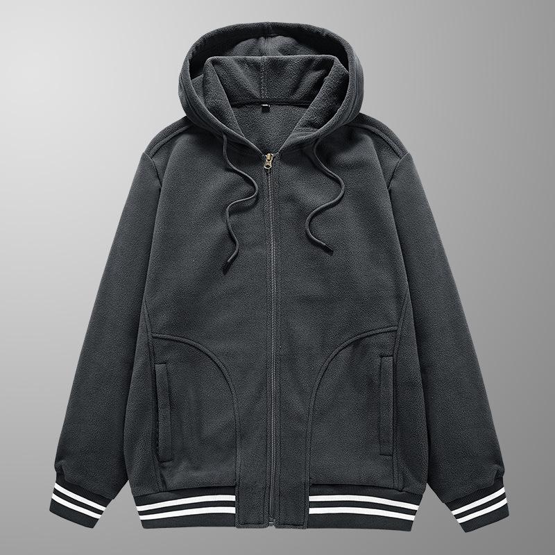 Men'S Outdoor Sports Fleece Cardigan Sweater Fleece Jacket Men'S Spring And Autumn Jacket Trend