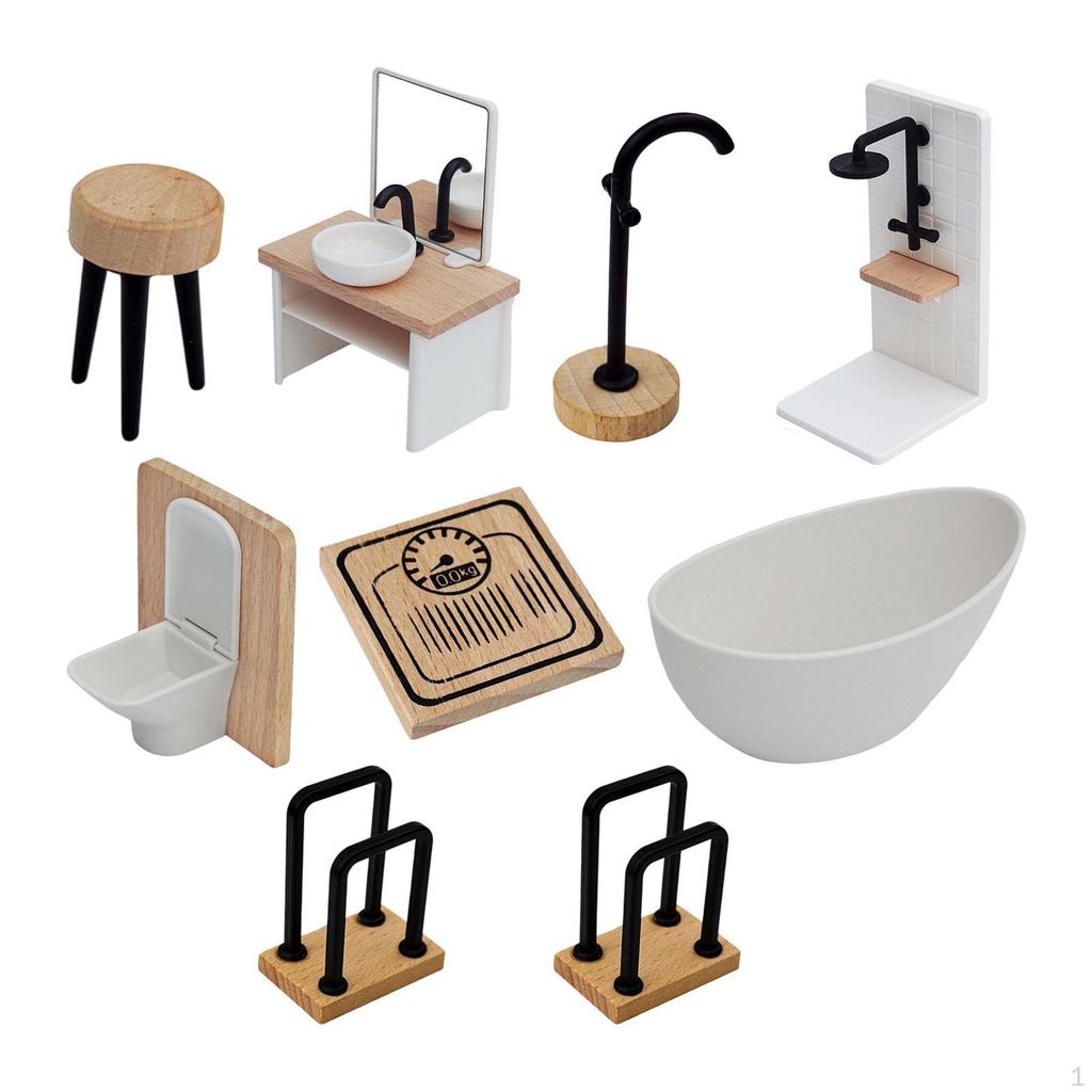 1/12 Dollhouse Bathing Area Set Ornaments and Accessories Collection