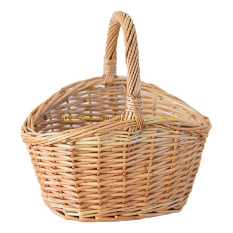 Элегантная плетеная корзина ручной работы портативная для хранения и организации домашний или офисный дизайн экономящий пространство 1990₽