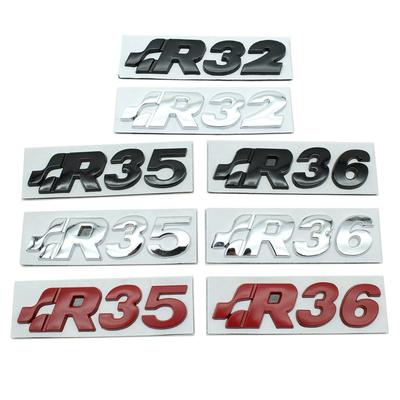 Metal Car R32 R35 R36 Logo Badge Emblem Decals Sticker For Golf 2 3 4 5 Magotan Passat MK2 MK3 MK4 MK5 MK6 MK7 MK8