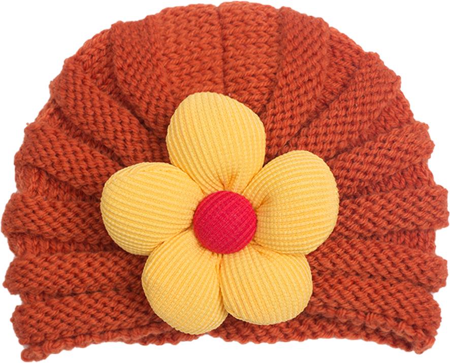 2023 Europäische & Amerikanische Babywolle Blumen-Pullovermütze: Warm & Bequem für Herbst & Winter