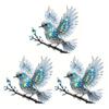 Yousheng Bluebird Hanging Decoration Stained Glass Art Bird Ornament 2D Flat Acrylic Pendant for Window Wall Home Garden Decor