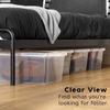 17 Qt. Plastic Storage Bin with Lid Stackable Storage Container Tote Clear