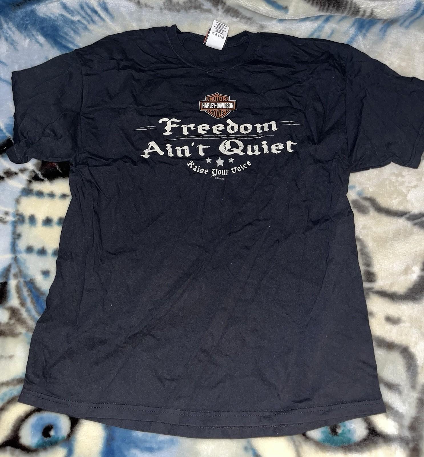 Vintage Harley Davidson Stormy Hill Biker Freedom Ain’t Quiet Shirt S