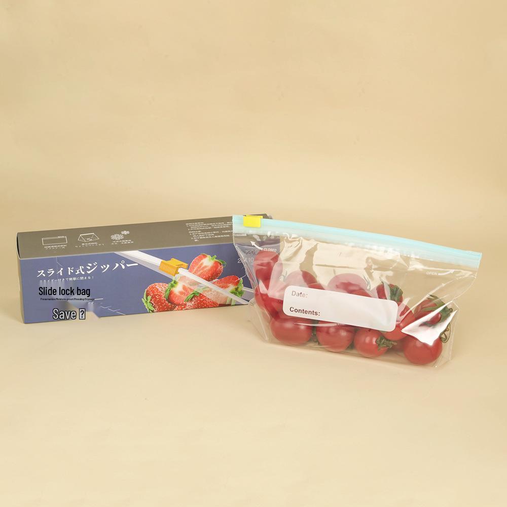 Food Grade Airtight Slider Zipper Storage Bag for Refrigerator & Freezer