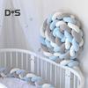 Knot Ball Pillow Braided Crib Bumper European Knit Baby Bed Rail Cover Soft Fluffy Round Throw Pillow for Bedroom Sofa Couch