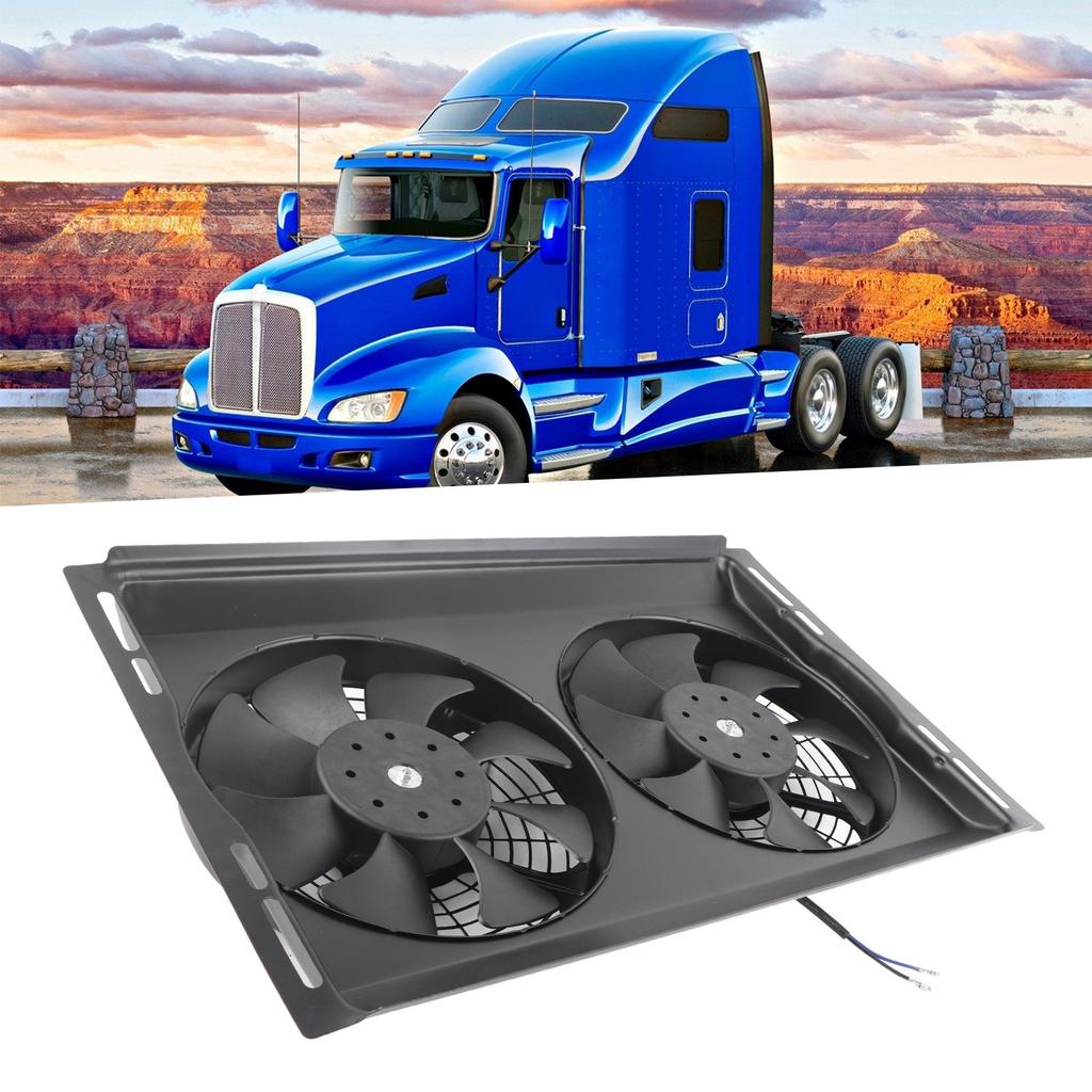 12V 80W Radiátor Dvojitý Chladicí Ventilátor Železný Rám Vysoký Výkon Nádrž na Vodu Odvod Tepla Univerzální Auto