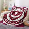 1PC Portsmouth Football Club Patterned Flannel Blanket Suitable For All Seasons for Home Decor Warmth and Comfort Gifts Holiday Present