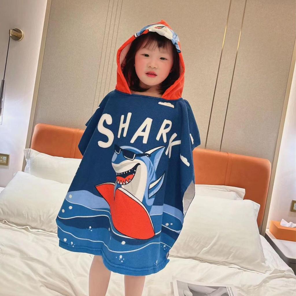Adorable Cartoon Baby Bath Poncho - Soft, Skin-Friendly, Non-Shedding, Quick-Dry, Absorbent Towel