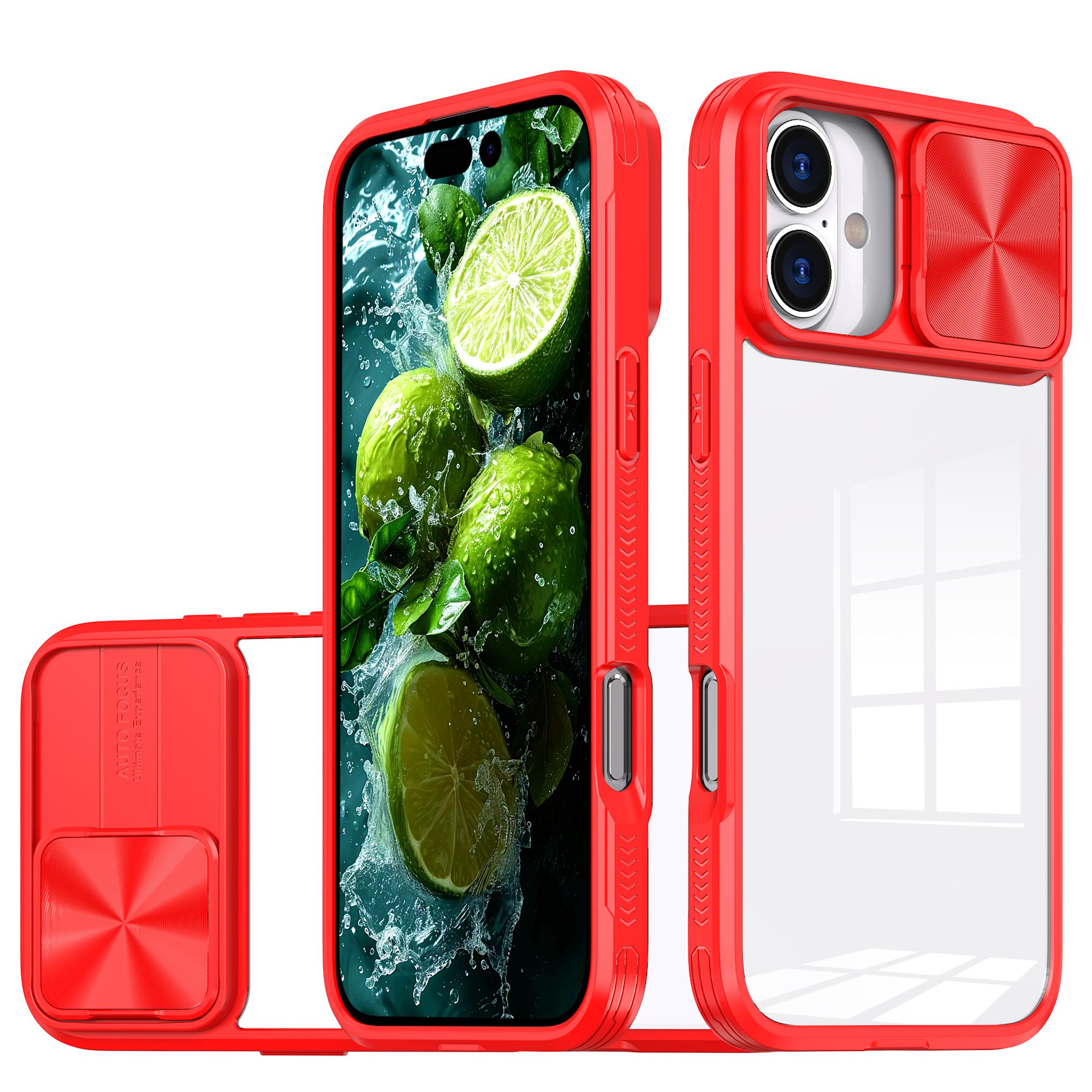 

Slide Window Lens Protection Armor Case For iPhone 16 15 14 13 12 11 Pro Max 7 8 Plus SE Shockproof Soft TPU Frame Hard Funda For 7 Plus-8 Plus