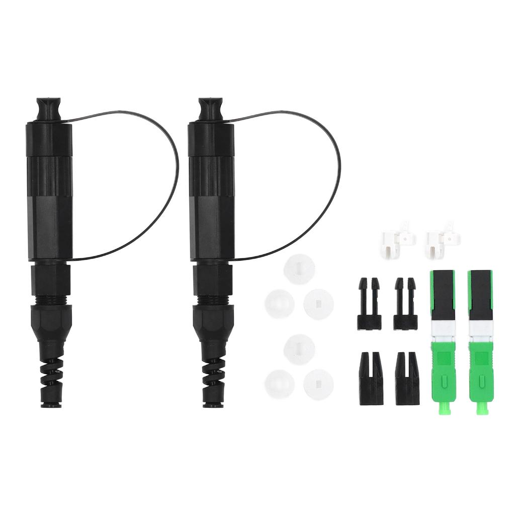 2 Set Glasfaserkoppler Tragbarer PEI Mini Schnell SC Glasfaserverbinder für Rechenzentrum