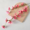 Artificial Crabapple Blossom Stem Realistic Faux Begonia Vine Branch Long Stem Fake Flowers for Spring Summer Indoor Wedding Home Table Centerpiece