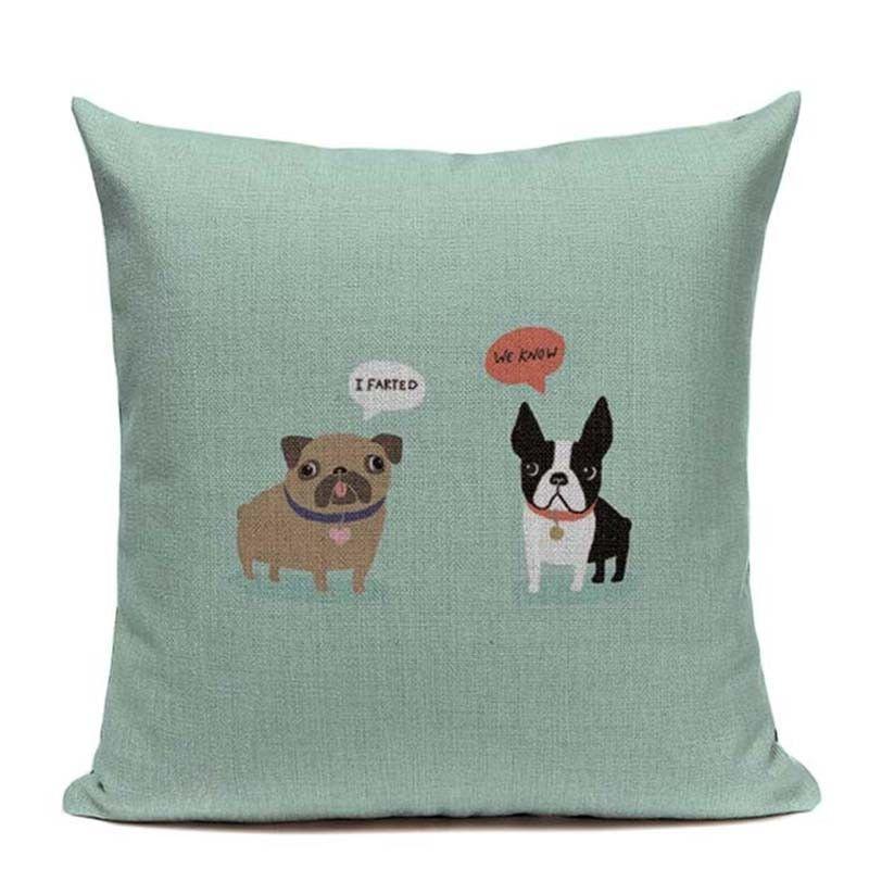 Premium Quality Boston Terrier French Bulldog Cushion Pillow Case For All Rooms