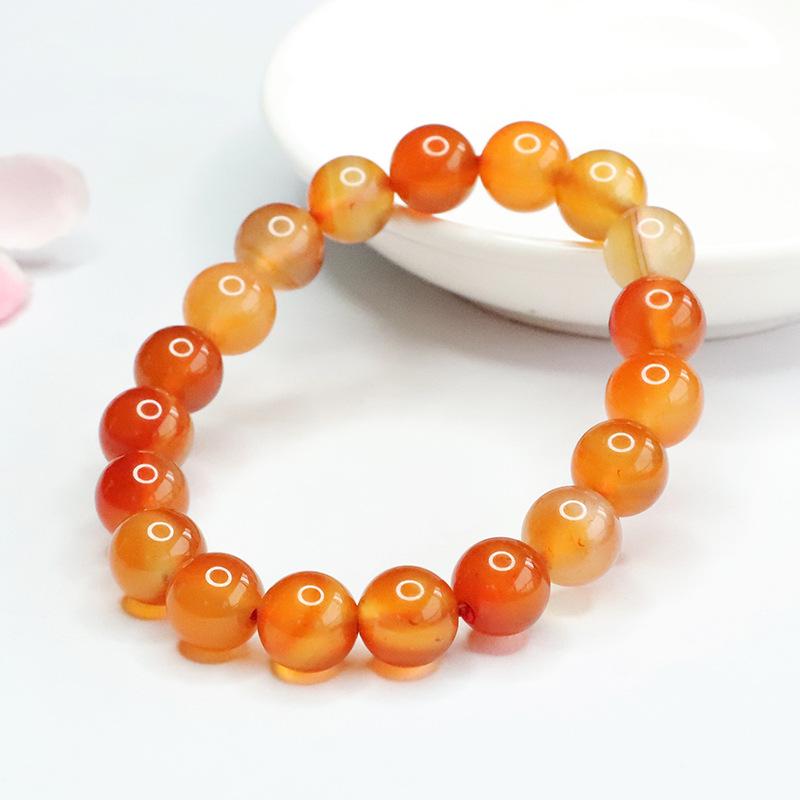 Juan Yu Natural Agate Bracelet - Icy Candy Red & Yellow Chalcedony