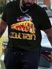 Men Vintage Soul Train T-Shirt Retro Train Print Soft Breathable Relaxed Fit Crewneck Tee With 'Soul Train' Design For Ca