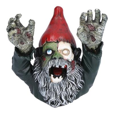 Zwerg Zombie Gartenstatue Skulptur Böse Gruselig Außen Halloween Dekoration Ornament