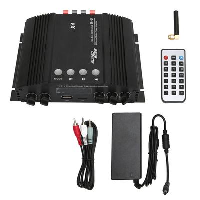 Bluetooth Amplifier 4CH HiFi Stereo Subwoofer Distortion Free Multi Input Speaker Amp with Remote