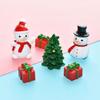 50pcs Mini Snowman Figurines Decoration,Christmas Tiny Resin Snowman Ornament with Hat for Christmas Micro Landscape Ornament