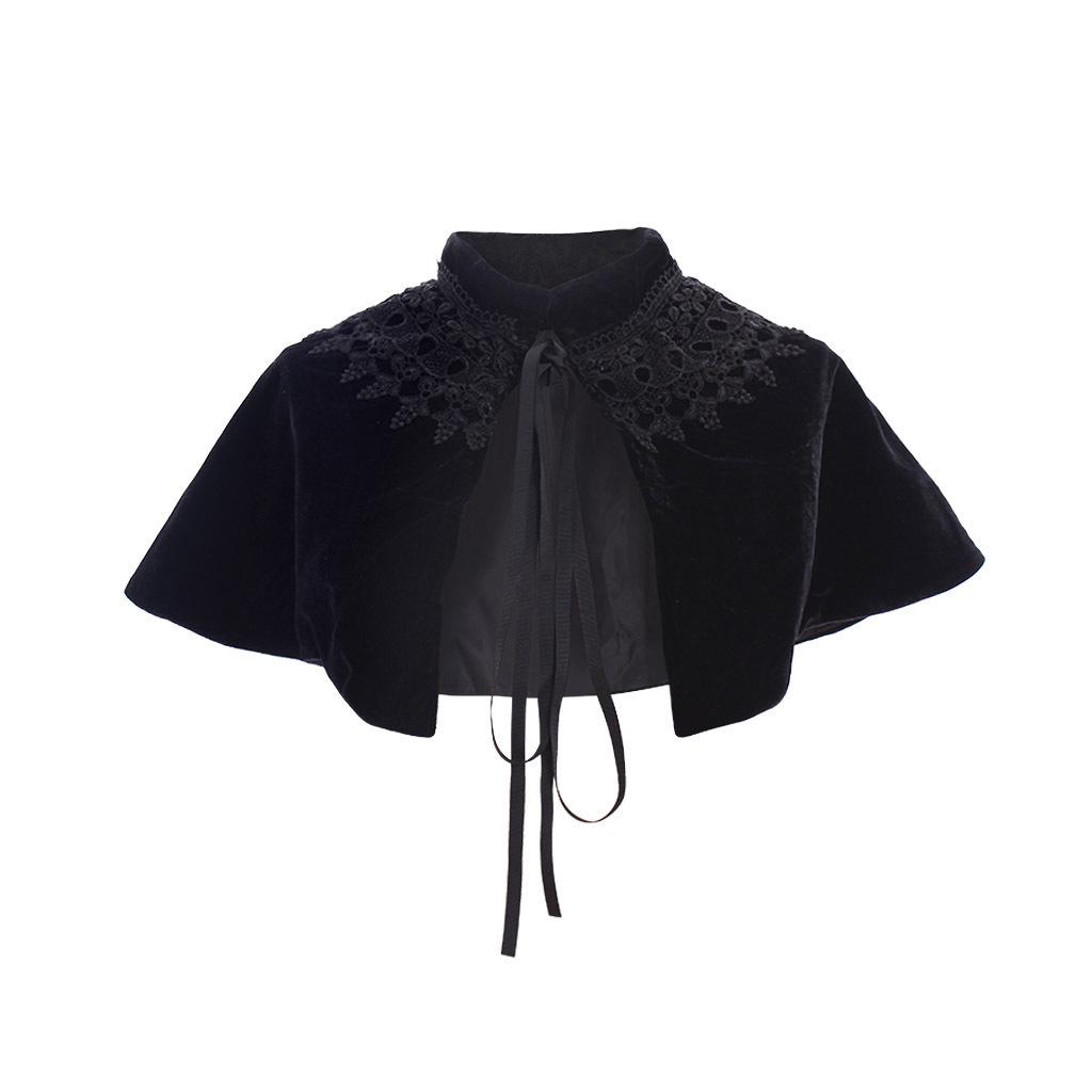 Victoria Lolita Gold Velvet Fantasy Princess Cape for Women