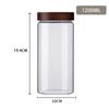 Airtight Glass Storage Jar with Acacia Wood Lid - Thick Transparent Jar for Grains and Cereals