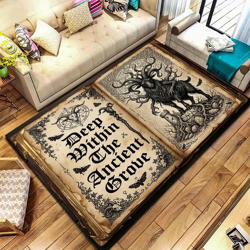 

Retro Books Goat Carpet Rug for Living Room Bedroom Home Sofa Decoration,Kids play Non-slip Floor Mat 40x60cm( 15x23in )