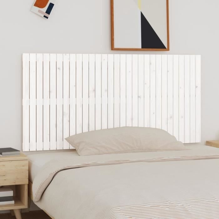 VidaXL Wall-mounted Headboard White 185x3x90 Cm Solid Pine Wood 824914